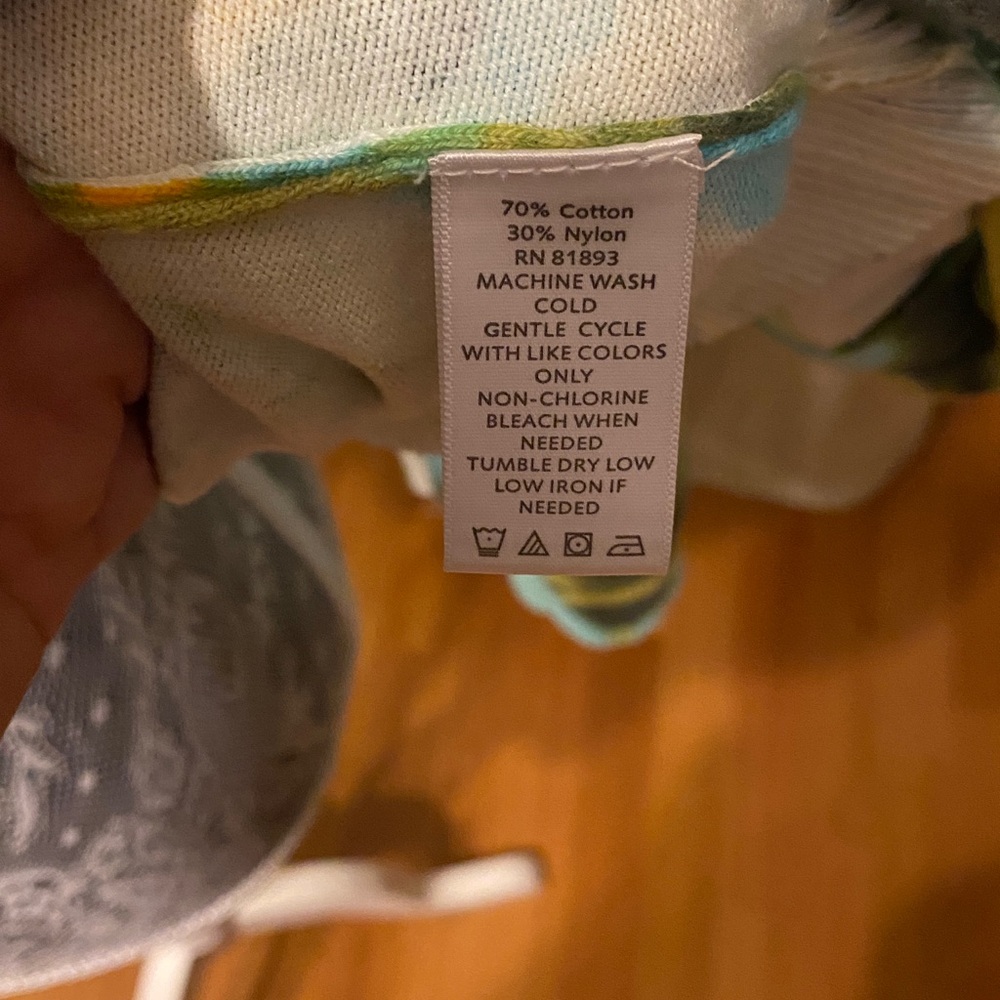 Isaac Mizrahi Pastel Watercolor Abstract Cardigan XL - Picture 5 of 5